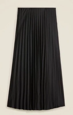 Nwt JCREW Gwyneth Pleated Slip Skirt Black Size S - Image 1 of 3