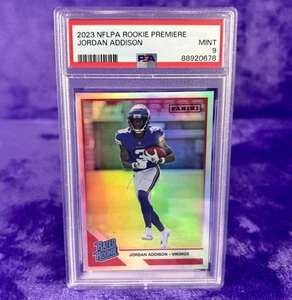 Jordan Addison Rookie 2023 Panini NSCC NFLPA RPS 1ª Plata RC SSP 💎 PSA 9 - Imagen 1 de 2
