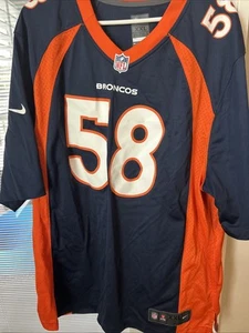 Nike On The Field Denver Broncos Jersey XXL Von Miller Navy Sewn Football - Picture 1 of 6