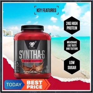 BSN Syntha 6Edge 1.87Kg Whey Protein Isolate Blend Chocolate Milkshake 48Serving - Picture 1 of 5