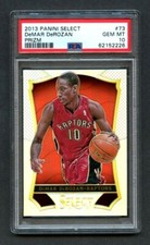 2013-14 Panini Select Basketball Silver Prizm DEMAR DEROZAN #73 PSA 10 GEM MT