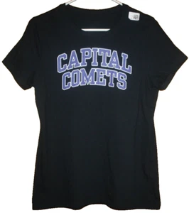 T-shirt Capital University taglia M nera e blu SS cotone campus ragazze ragazzi nuova con etichetta - Foto 1 di 4