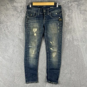 G-Star RAW Lynn Skinny Women’s Distressed Jeans Size 26/30 Blue Denim - Picture 1 of 24