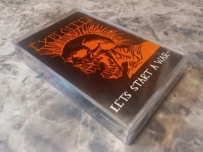 "Let's Start a War" THE EXPLOITED Cassette Tape Future Earth Combat Records 1983 - Image 1 of 4