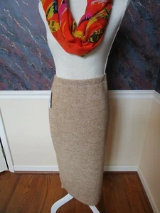 Neu mit Etikett Damen Vylette Strick Midi Schlitz Rock Größe Large ~ beige Strick ~ Reise Arbeit - Bild 1 von 7