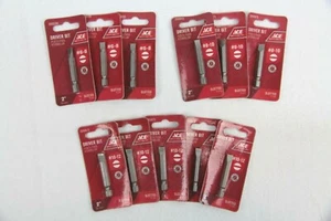 Menge 11 Packungen Ace verschiedene Schlitz Schraubendreher Bits #6-8, #8-10, #10-12 - Bild 1 von 4
