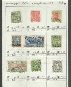 ICELAND Classics...Sc #102/195...Gebraucht...1915/35...9 Diff...SCV 28,15 $ - Bild 1 von 1