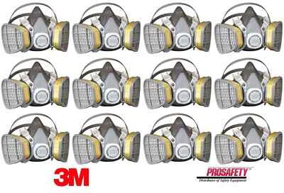 12 3M Desechable Media Cara Respirador Mascarilla OV AG Pintura Construcción Foto 1 de 4