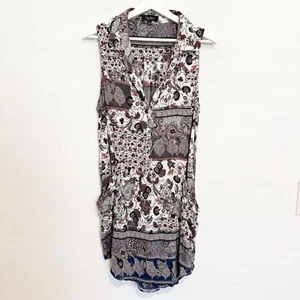 Mini Vestido Túnica Papillon Floral Paisley Boho Bohemio Verano Lagenlook XL - Imagen 1 de 8