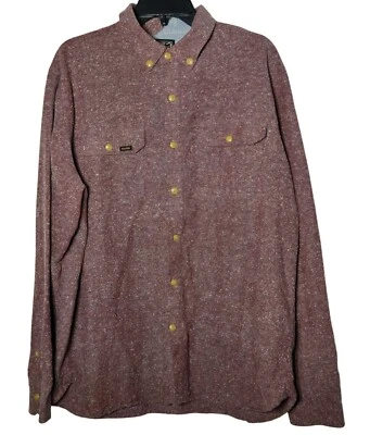Volcom Mens Maroon Marls Long Sleeve Button Shirt Size XL Fall Winter Casual - Image 1 of 4