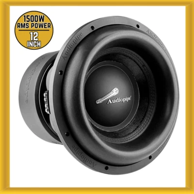 Audiopipe TXX-BDX-12 12" 1500W RMS Doble 4 ohmios Bobinas de Voz Competición Coche Woofer Foto 1 de 4