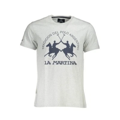 LA MARTINA Polo Argentino t-shirt polo maglietta top maglietta con logo uomo - Immagine 1 di 2