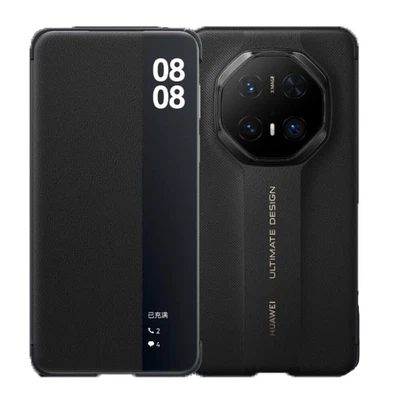 Original HUAWEI Mate 70 RS Ultimate Smart Ventana Abatible Cuero PU Estuche Cubierta Recubrimiento Foto 1 de 4