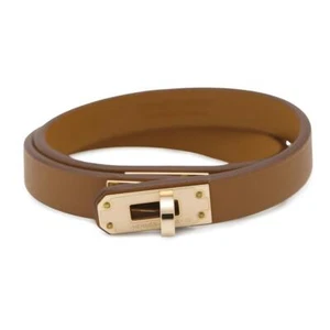 HERMES Mini Kelly Double Tour Size T2 Swift Leather Gold - Picture 1 of 10