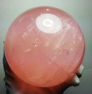 AAA 1300G 94MM Natural Pink Rose Quartz Magic Crystal Healing Ball Sphere EE110 - Picture 1 of 12