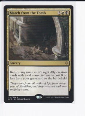 MTG March from the Tomb Battle for Zendikar 214/274 Regular Rare - Image 1 of 2