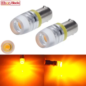 2 x Amber Yellow BA9S COB LED Indicator Clearance Side Marker Light Bulbs 12V DC - Picture 1 of 5