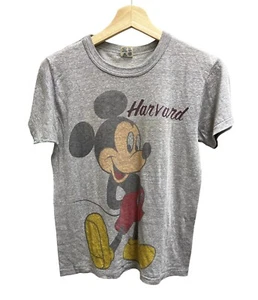 Vintage 80s Harvard Mickey Mouse Women’s T-Shirt S/M Champion Disney - Picture 1 of 3