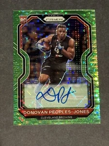 2020 Panini Prizm Neon Green Pulsar Donovan Peoples-Jones #319 Rookie Auto RC - Picture 1 of 3