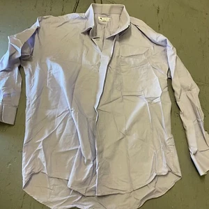 Aquascutum Mens Button Long Sleeve Shirt 105 Large Blue - Picture 1 of 9