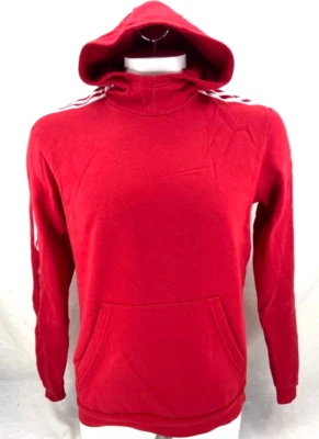 NEW Adidas Tiro 21 Training 3 stripe Pullover Hoodie Sweatshirt Red LS Men's L - Image 1 of 4