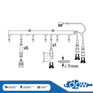 Fits BMW 3 Series 1987-1993 2.0 2.5 2.7 + Other Models Ignition Leads DPW - Picture 1 of 12