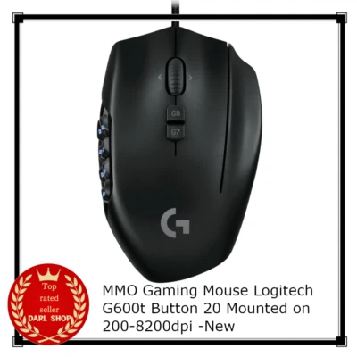 MMO Gaming Mouse Logitech G600t Button 20 Mounted on 200-8200dpi -New CBP - Image 1 of 4