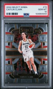 2024 PANINI SELECT WNBA CAITLIN CLARK #72 RC PSA 10 GEM MINT - Picture 1 of 2