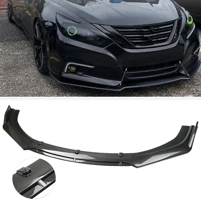 Front Bumper Lip Chin Spoiler Splitter Carbon Fiber For Nissan Altima Foto 1 de 4
