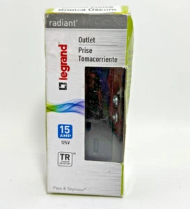 Legrand Pass & Seymour radiant OUTLET 15A 125V Tamper Resistant DARK BRONZE - Picture 1 of 3