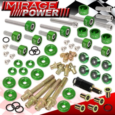 For Honda B-Series Engine Dress Up Bolt Washer Header Fender Valve Cover Green Foto 1 de 4