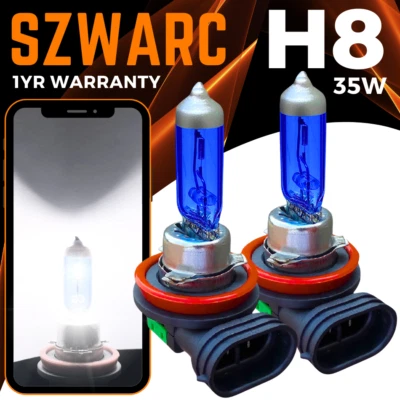 H8 Xenon White 35w Super 708 Halogen Headlight Fog Light DRL 12v Bulbs Lamps 2x - Image 1 of 4
