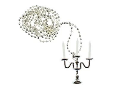 Collar Candelabro Miniblings 80Cm Plateado 3 Foto 1 de 4