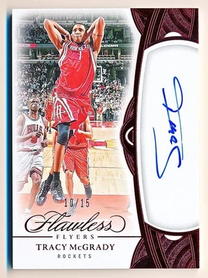 2024-25 Impecables Tracy McGrady Flyers Autógrafos Rubí Automático #FLY-TMC (10/15) Foto 1 de 2