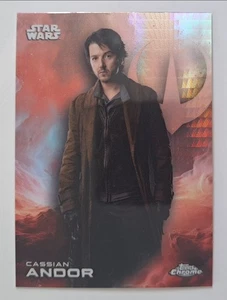 Tarjeta SP 2025 Topps Chrome Star Wars *CASSIAN ANDOR* Base Prisma Refractor #22 MT - Imagen 1 de 4