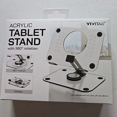 Acrylic Tablet Stand by Vivitar with 360 degree rotation New - Image 1 of 4