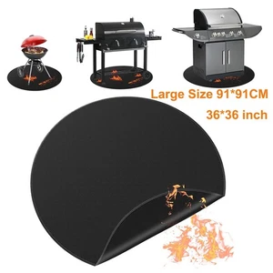 Heatproof Mat Fire Pit Mat 36 Inch(91CM) Round Fireproof Mat for Grass BBQ Grill - Picture 1 of 15