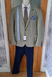 MARC DARCY SID MENS SUIT JACKET BLAZER 50R + CAVANI TROUSERS 44R + 2 FREE TIES - Picture 1 of 23