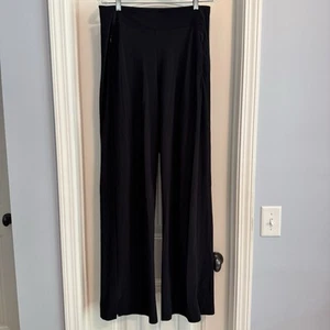 Pantaloni da viaggio ATHLETA 8 alti neri cosmici gamba larga pull on hi rise tasche zip - Foto 1 di 8
