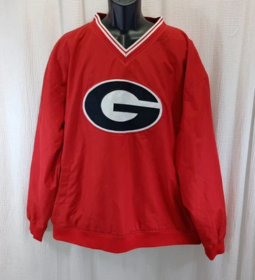 Pro Edge Georgia Bulldogs Windbreaker Jacket Unisex Size XL Red Pullover Pockets - Image 1 of 4