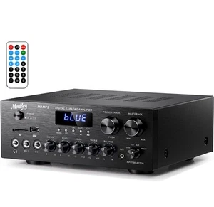 Moukey Home Audio Amplifier, 2.0 Channel Bluetooth 5.0 Stereo Amplifier, 400W... - Picture 1 of 5