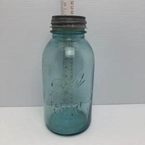 Vintage Ball Perfect Mason blau halbe Gallone Einmachglas mit Zinkdeckel - Bild 1 von 7