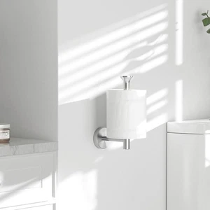 Soporte de papel higiénico montaje en pared acero inoxidable níquel cepillado baño pañuelo Ro - Imagen 1 de 12