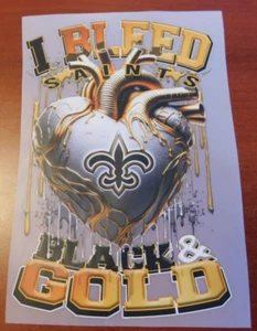 Hierro de transferencia de calor New Orleans Saints 8" DTF envío GRATIS (B20) - Imagen 1 de 1