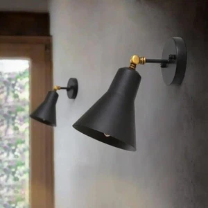 Lnc Modern Black Brass 1-Light Swivel Wall Sconce Industrial Light - Picture 1 of 5