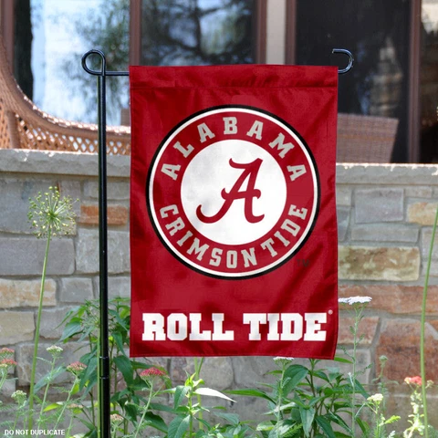 Alabama Crimson Tide Circle Logo Garden Flag and Yard Banner Cover