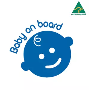 BABY ON BOARD Warning Vinyl Decal Sticker 15 cm x 13.5 cm - Picture 1 of 16