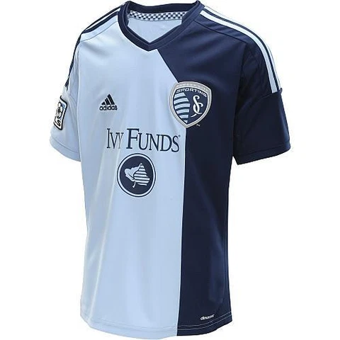 ADIDAS CLIMACOOL MLS SPORTING KANSAS CITY SKC Soccer Jersey - YXL - NWT $65 Cover