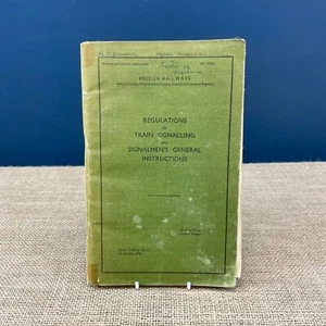 VINTAGE 1960s BRITISH RAILWAY REGULATIONS TRAIN SIGNALLING HANDBOOK RAILWAYANA - Bild 1 von 13