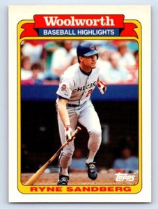 1991  Topps Woolworth Baseball Highlights Baseball #20 Ryne Sandberg Cubs